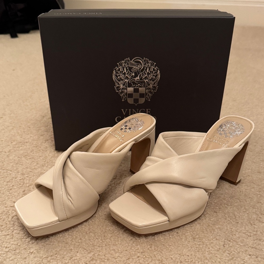 Vince Camuto Ivory Women's Mules